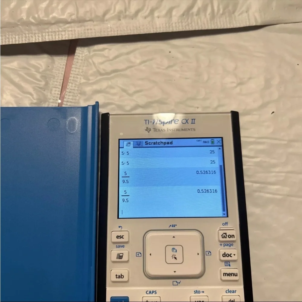 Texas Instruments TI Nspire CX II Graphing Calculator with charger USB cable
